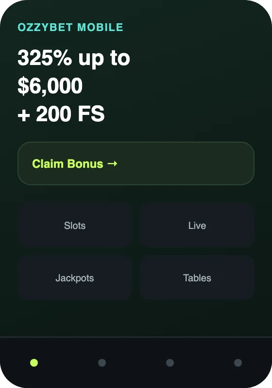 OzzyBet Casino, built for your phone